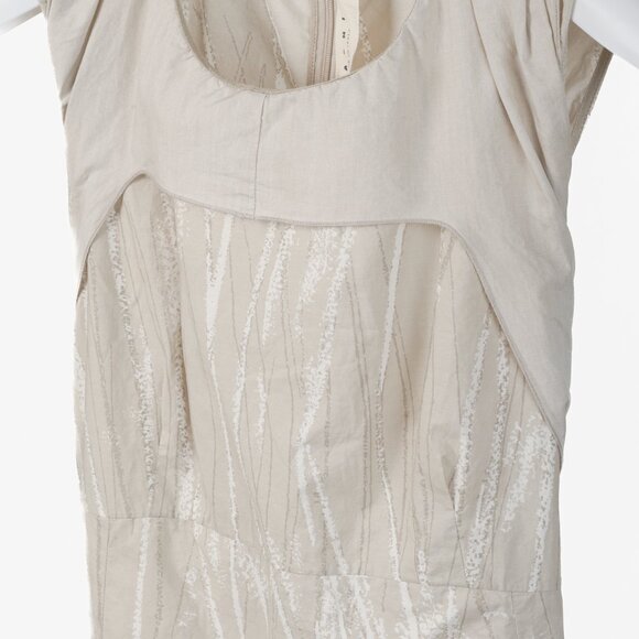 Marni Beige Ochre Yellow Print Tie-Back Blouse - Picture 3 of 11